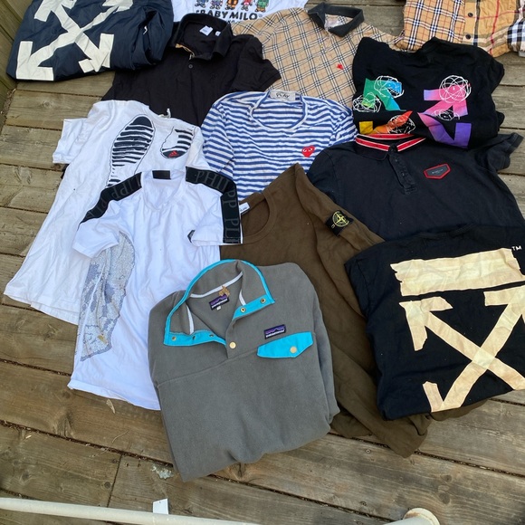 Lot of 9 Designer Clothing Items - Burberry, Bape, Stone Island, Patagonia XL - Picture 3 of 10